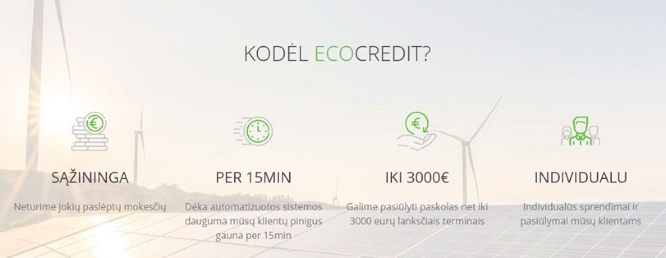 Ecocredit.lt paskolos